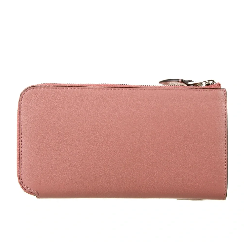Burberry Marais Abbey Two Tone Leather Zippy Ziparound Wallet Passport Holder